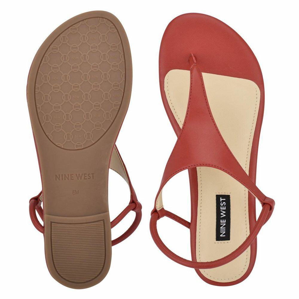 Nine West Flat Sandals Clearance Nine West Braydin Stretch Red